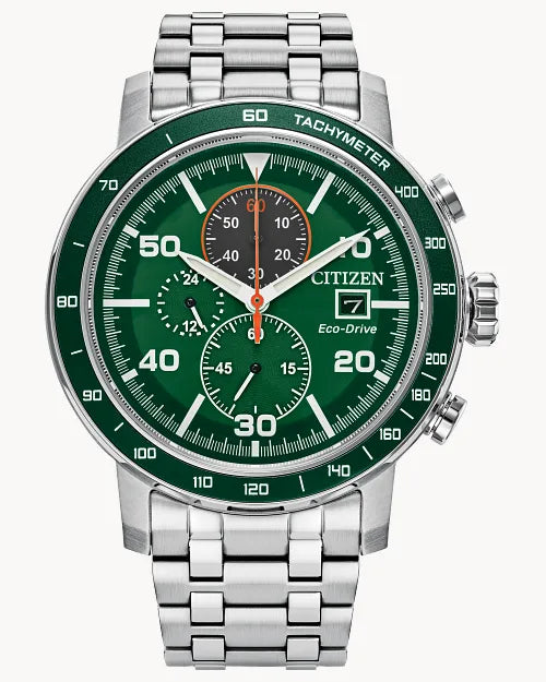 Citizen Men Eco Drive WR100 Brycen Green Dial