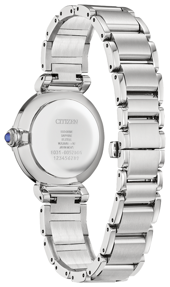 Citizen Ladies Eco-Drive Citizen L Mae Dress/Classic Silver-Tone Stainless Steel Case, Silver-Tone Stainless Steel Bracelet, Light Blue Mother of Pearl Dial, WR 50M