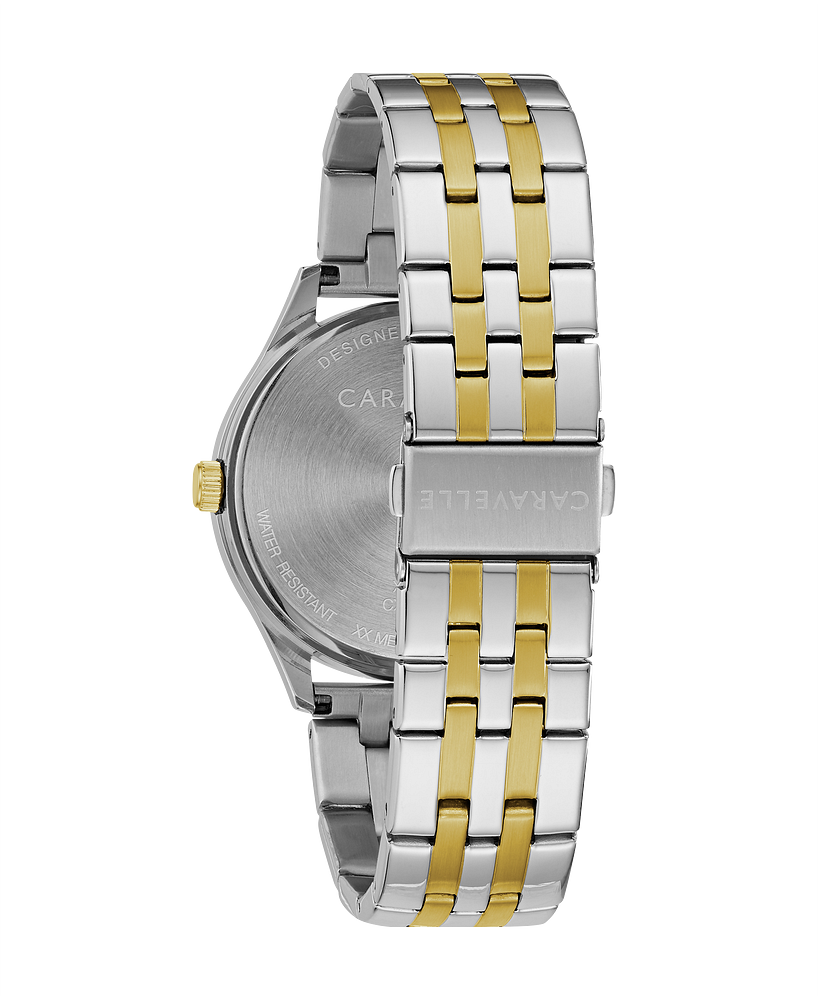 Caravelle Gents Dress Expansion Band Watch - Silver Dial