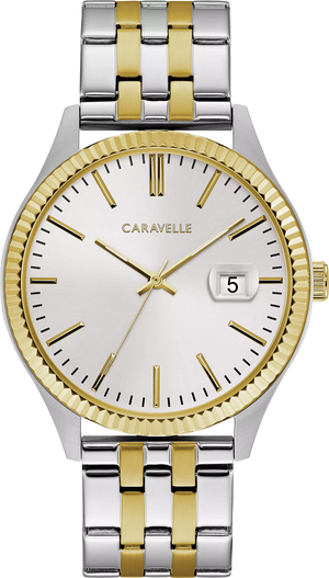 Caravelle Gents Dress Expansion Band Watch - Silver Dial