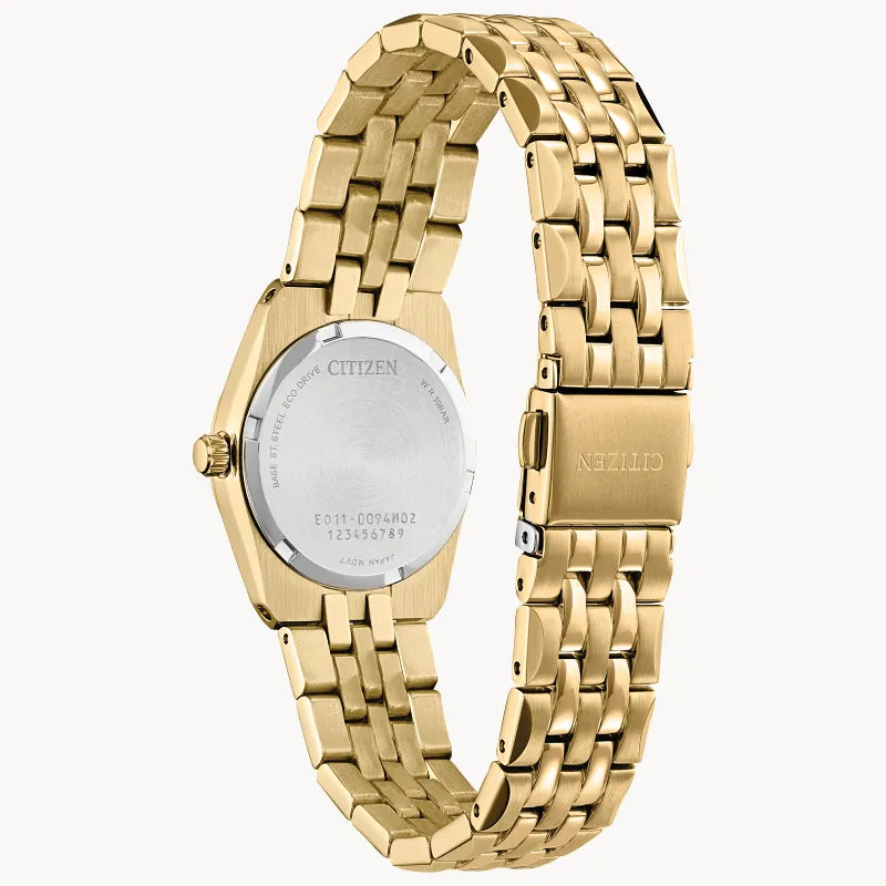 Citizen Ladies Eco Drive Corso 24-Diamond Bezel YGP Black Dial
