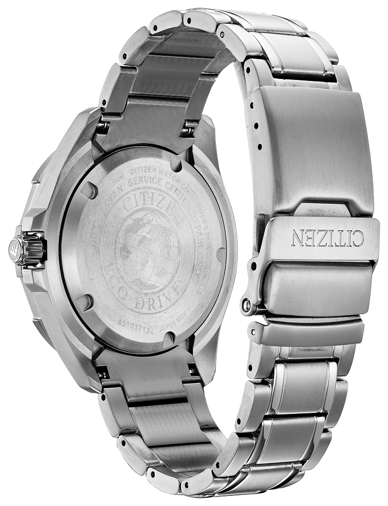 Citizen Mens Eco-Drive Promaster Dive - Dive 3 Silver-Tone Super Titanium Case, Silver-Tone Super Titanium Bracelet, Black Dial, WR 200M