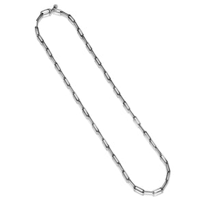 ETHOS BRUSHED GUN METAL PAPER CLIP CHAIN 24"