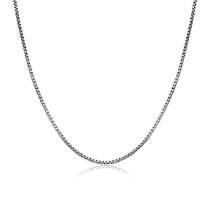 ETHOS BRUSHED GUN METAL 040 ROUND BOX CHAIN 20"