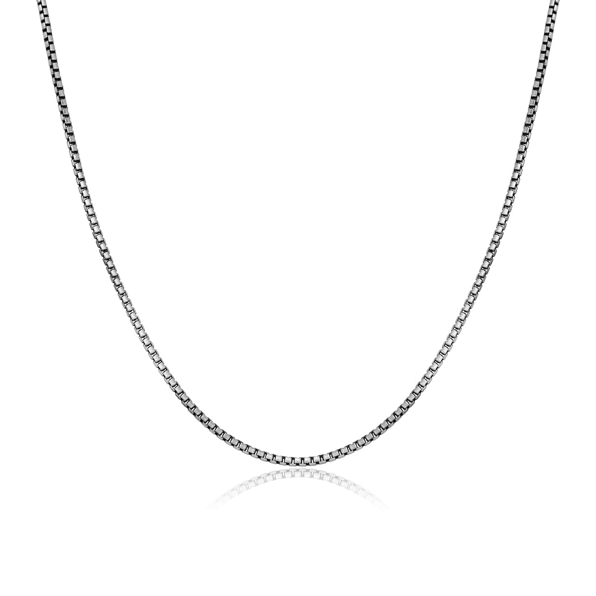 ETHOS BRUSHED GUN METAL 040 ROUND BOX CHAIN 20"