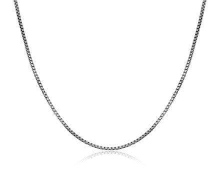 ETHOS BRUSHED GUN METAL 040 ROUND BOX CHAIN 22"