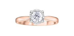 Ladies 10 Karat Gold Illuminaire Diamond Solitaire 1=0.50CT