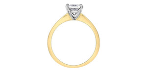 Ladies 10 Karat Gold Illuminaire Diamond Solitaire 1=0.50CT