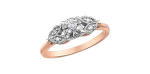 Ladies 10KTRW Engagement Ring 1=0.06CAN 4=0.04CT