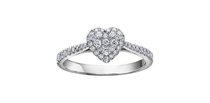 Ladies 14KT White Gold Diamond Estoria Engagement Ring 0.50CT TDW