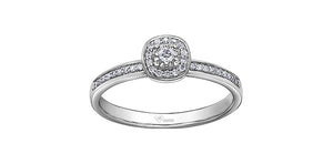 Ladies 10KT Gold Canadian Diamond Engagement Ring 1=0.035CAN 34=0.095CT