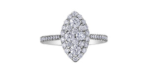 Ladies 14KT White Gold Diamond Estoria Engagement Ring