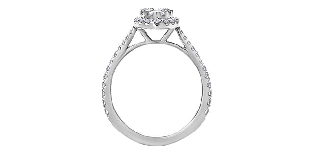 Ladies 14KT White Gold Diamond Estoria Engagement Ring