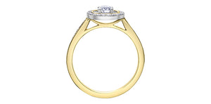 Engagement Ring 14 Karat Yellow Gold  - Maple Leaf Canadian Diamond