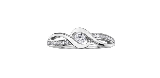 10K WG Infinity Diamond Ring
