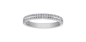 Double Row Diamond Band 10 Karat Gold - Various Diamond Weights