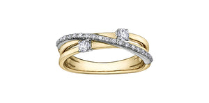 Diamond Band 10 Karat Gold (0.25CT TDW) Canadian Diamonds