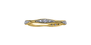 Stackable Ring 10KTY 4=0.06CT 8=0.04CT
