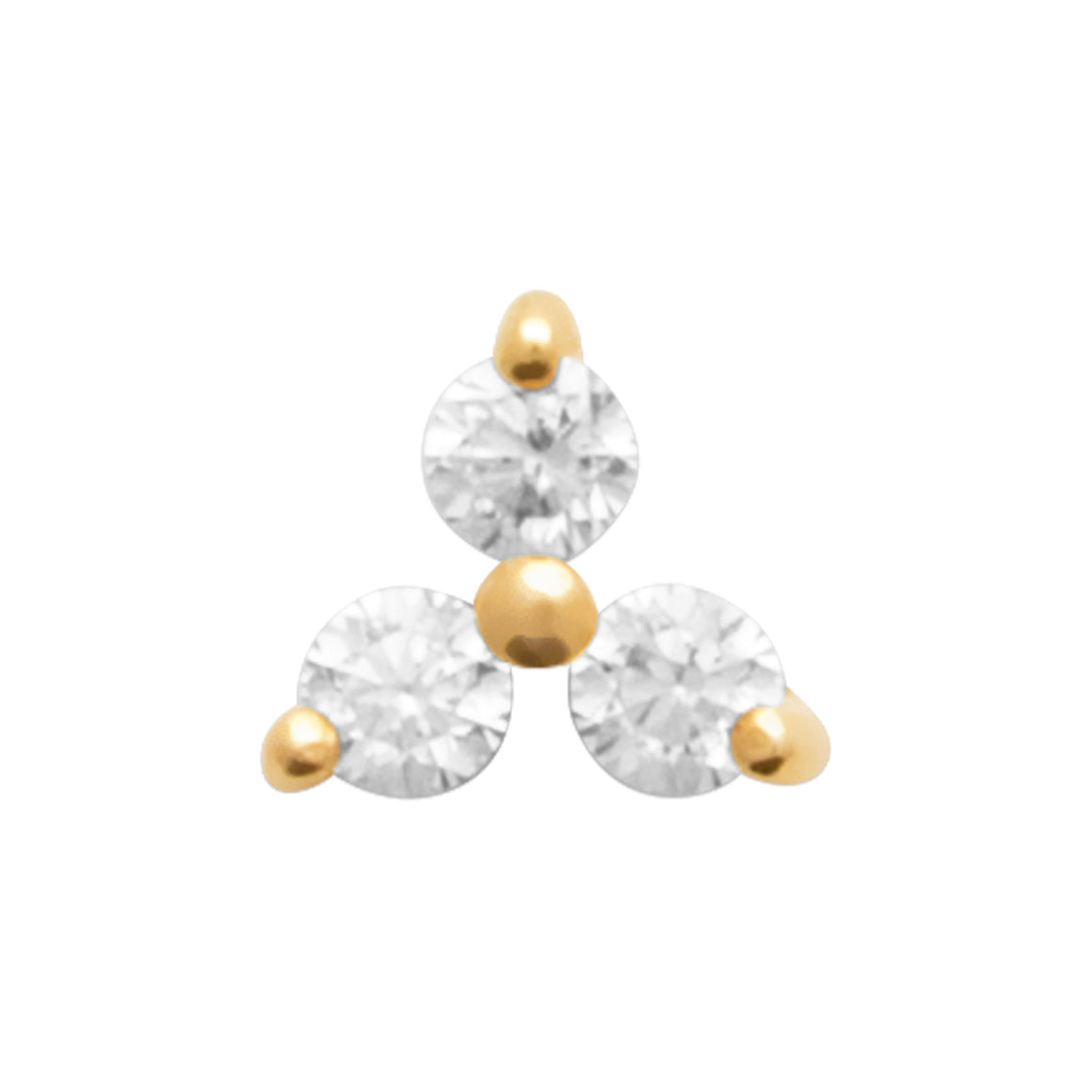 "Romance" 18k gold-plated cartilage piercing- 3 microns 4mm RO10-4