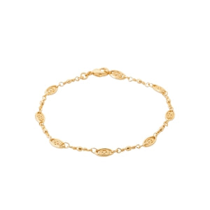 "Romance" 18k gold-plated bracelet - 3 microns 7,5" RO60-23