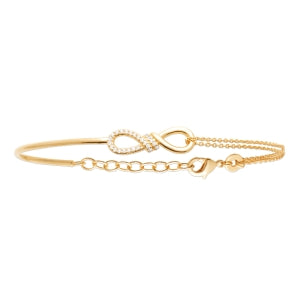 "Romance" 18k gold-plated bracelet - 3 microns (semi-bangle) RO60-27