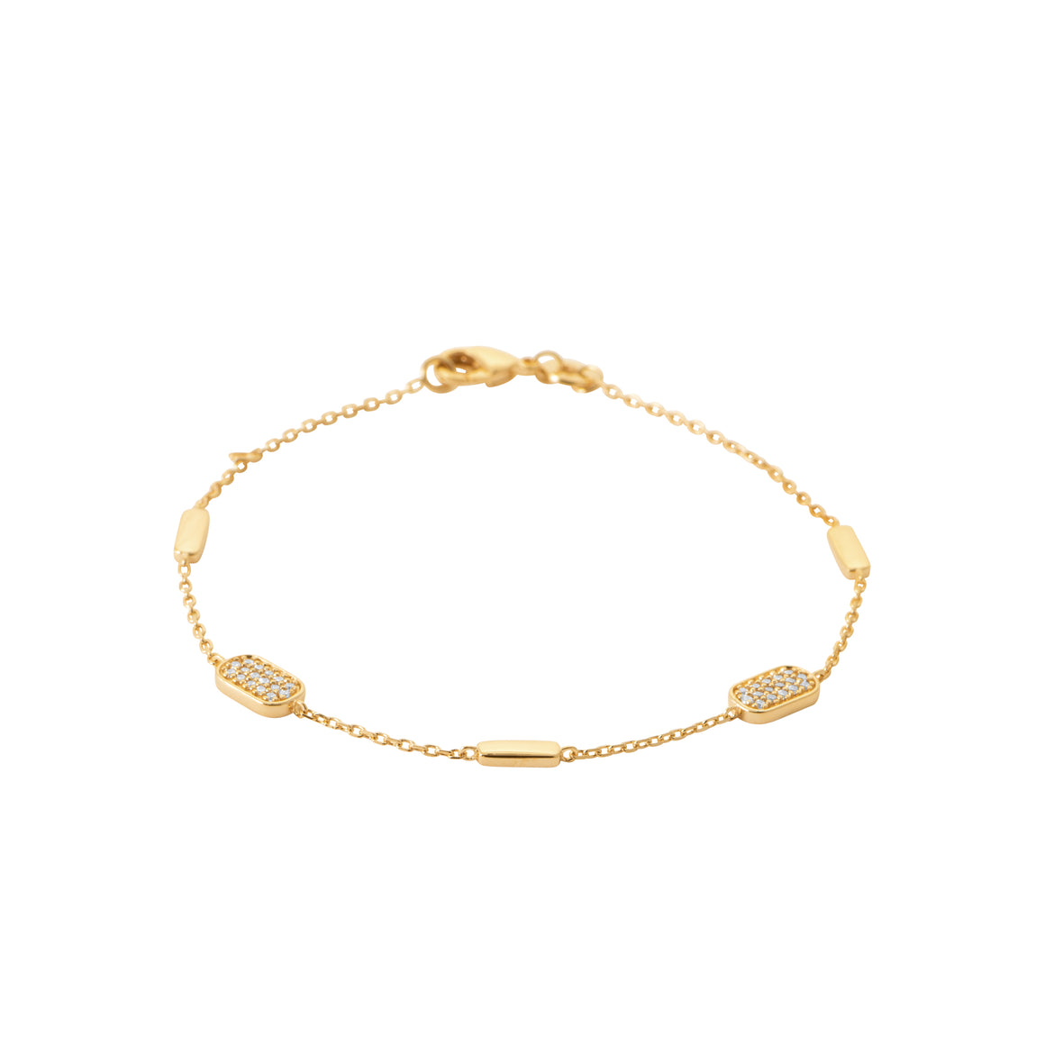 "Romance" 18k gold-plated bracelet - 3 microns 7,5" RO60-45
