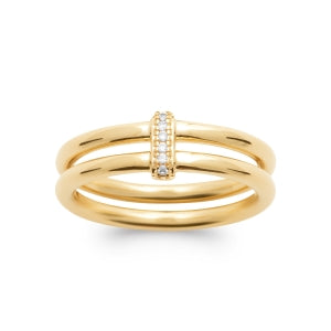 "Romance" 18k gold-plated ring - 3 microns RO70-22