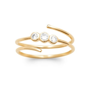 "Romance" 18k gold-plated ring - 3 microns RO70-26