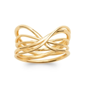 "Romance" 18k gold-plated ring - 3 microns RO70-32