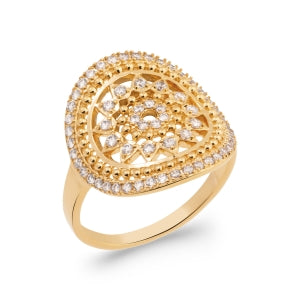 "Romance" 18k gold-plated ring - 3 microns RO70-40