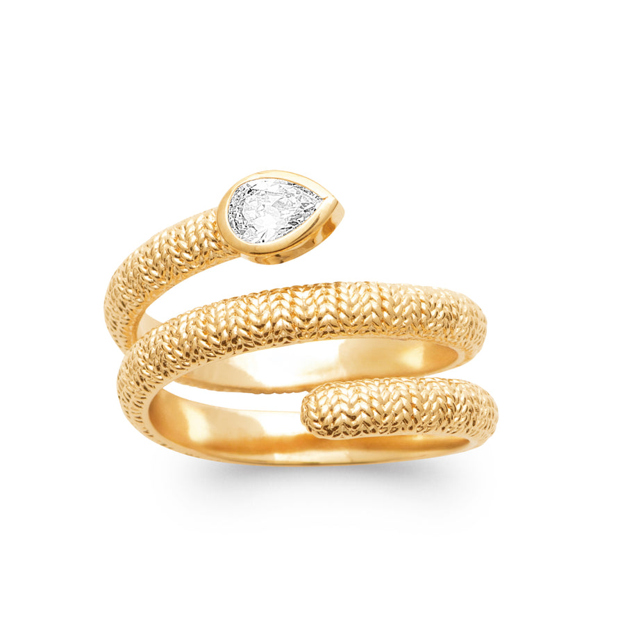 "Romance" 18k gold-plated ring - 3 microns RO70-52
