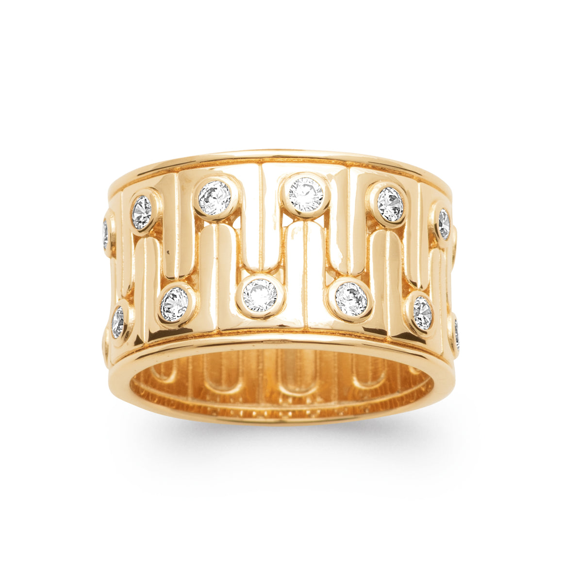 "Romance" 18k gold-plated ring - 3 microns RO70-54