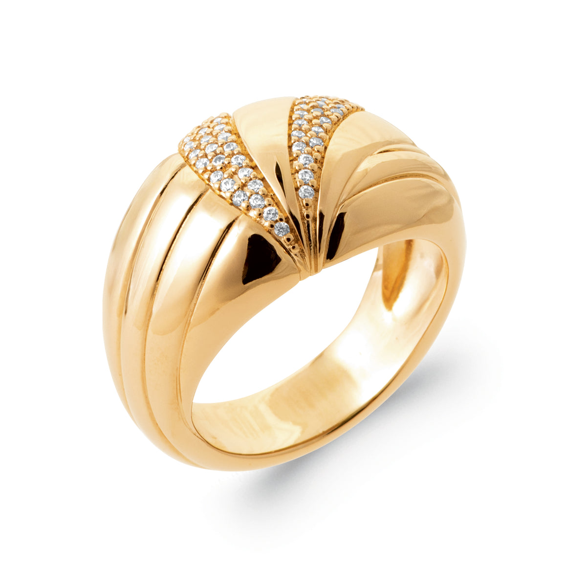 "Romance" 18k gold-plated ring - 3 microns RO70-59