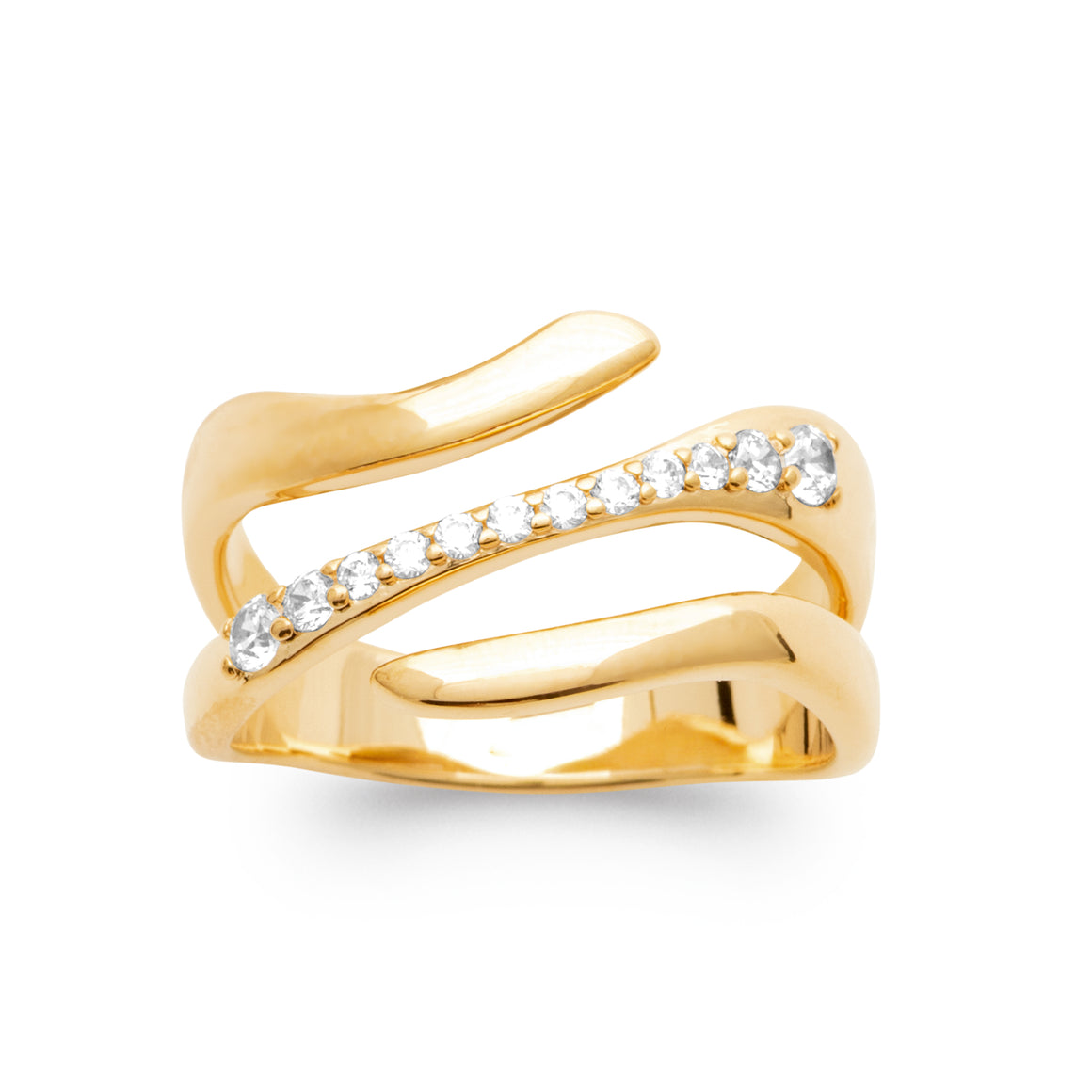 "Romance" 18k gold-plated ring - 3 microns RO70-65