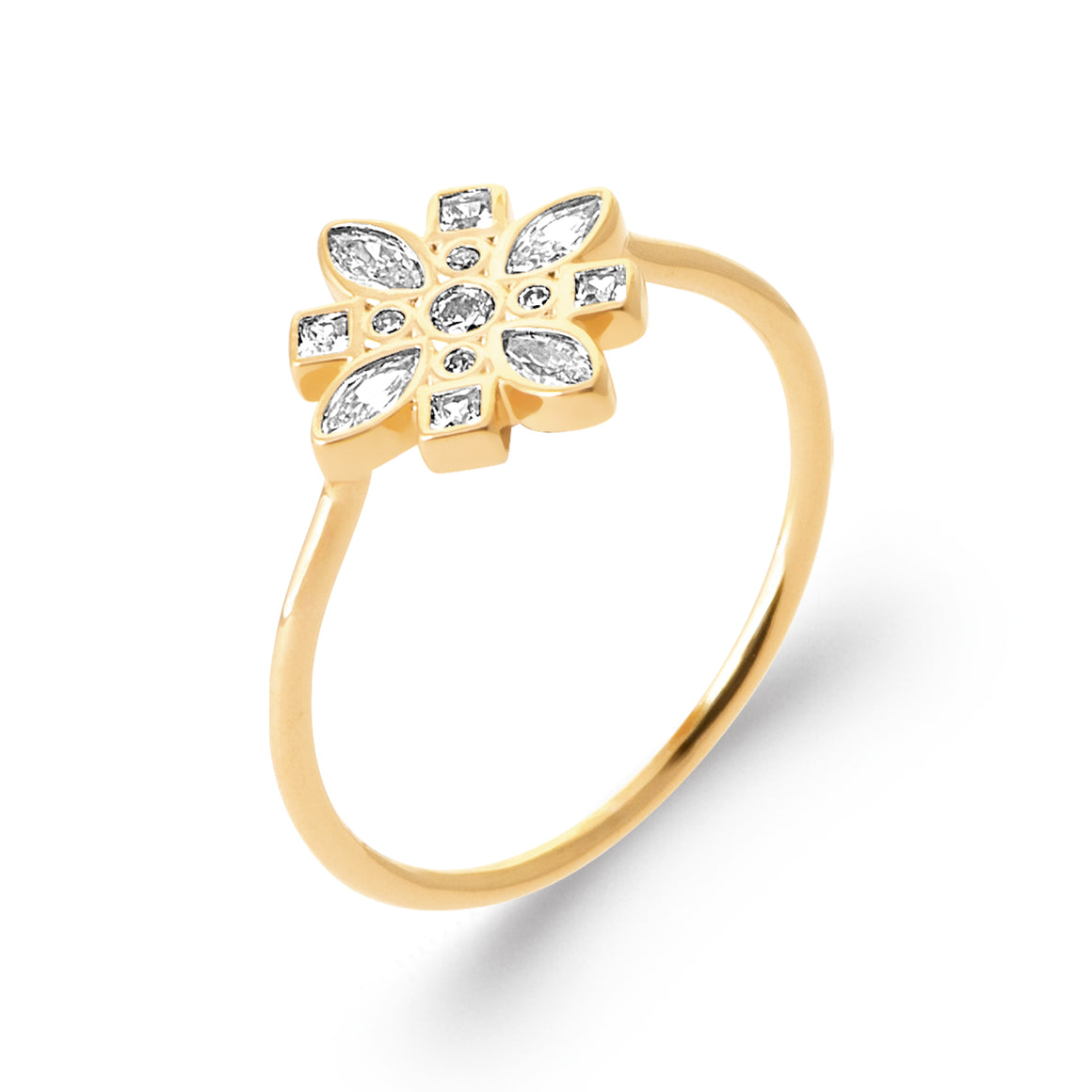 "Romance" 18k gold-plated ring - 3 microns RO70-68