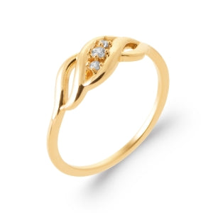"Romance" 18k gold-plated ring - 3 microns RO70-6