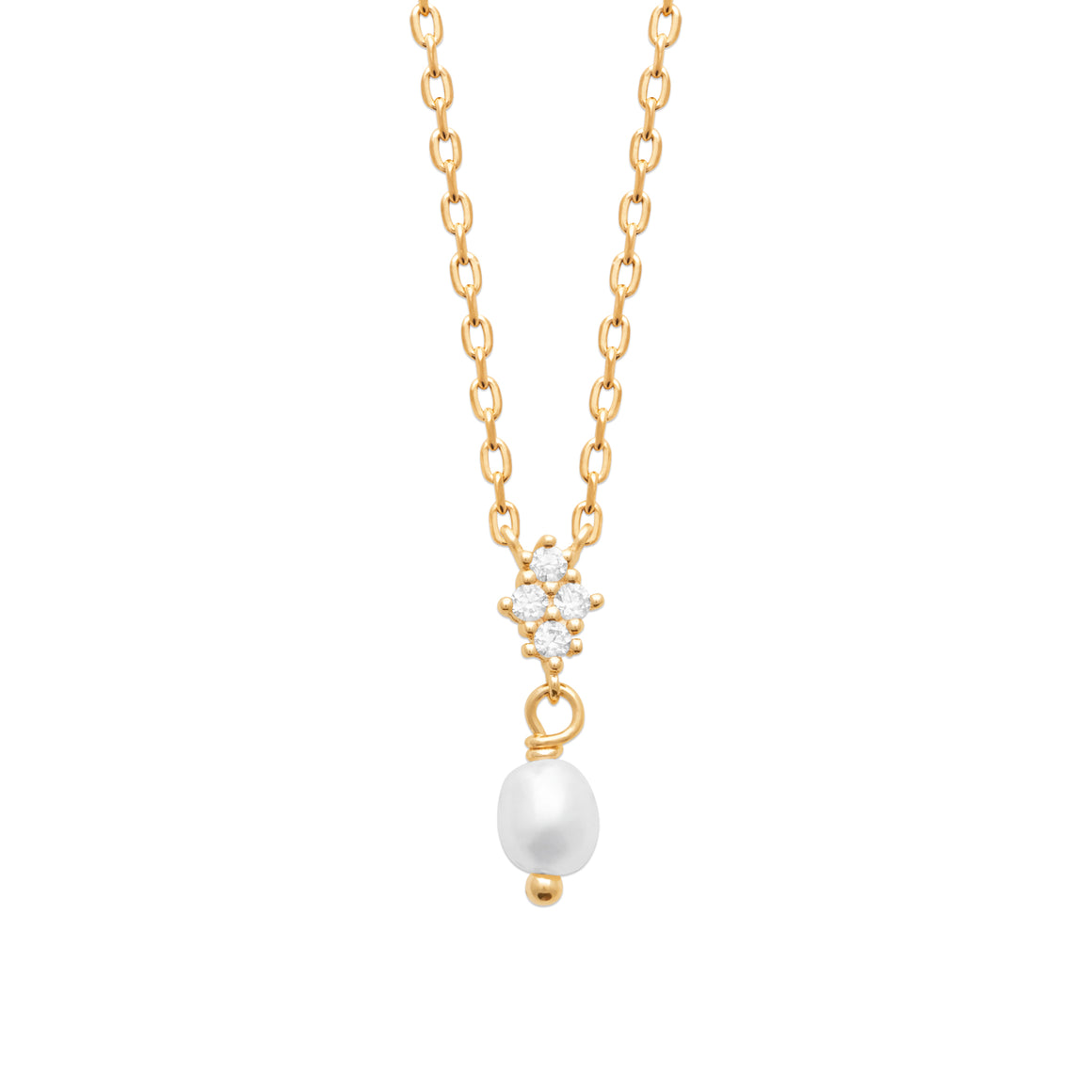 "Romance" 18k gold-plated Necklace - 3 microns 18" RO80-48