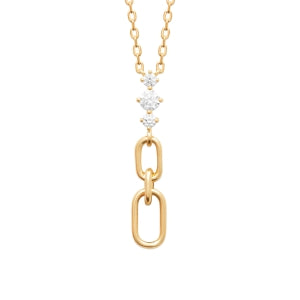 "Romance" 18k gold-plated Necklace - 3 microns 18" RO80-8