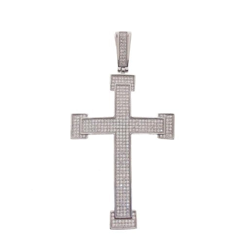 Pendant - Sterling Silver 925 Large CZ Cross