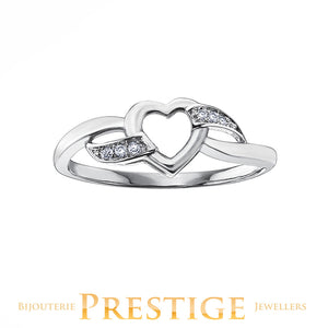 LADIES HEART RING 10KT GOLD