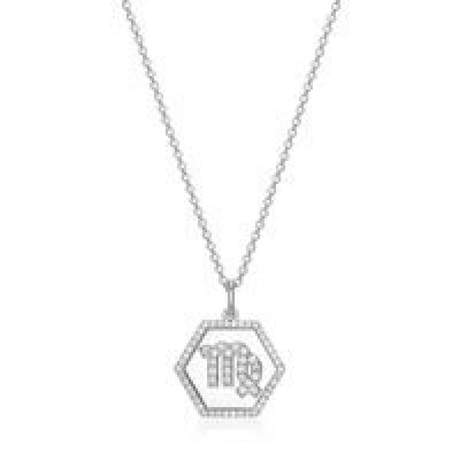 REIGN 925 Virgo Zodiac CZ Necklace