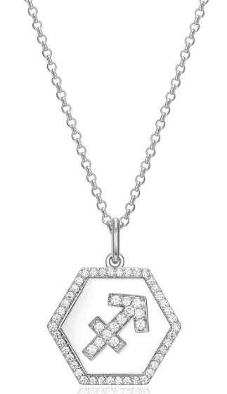 REIGN 925 Sagitarius Zodiac CZ Necklace