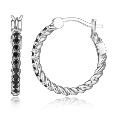 ELLE "NAUTICAL" RHODIUM PLATED EARRING