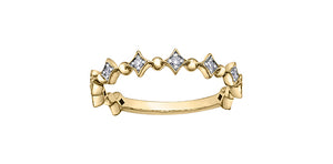 Ladies 10 Karat Yellow Gold ChiChi Stackable Diamond (TDW 0.08CT) 3.8mm Ring